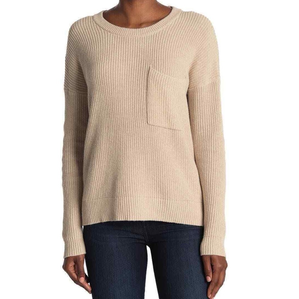 Madewell Classic Thompson Tan Crew Neck Sweater Nwot